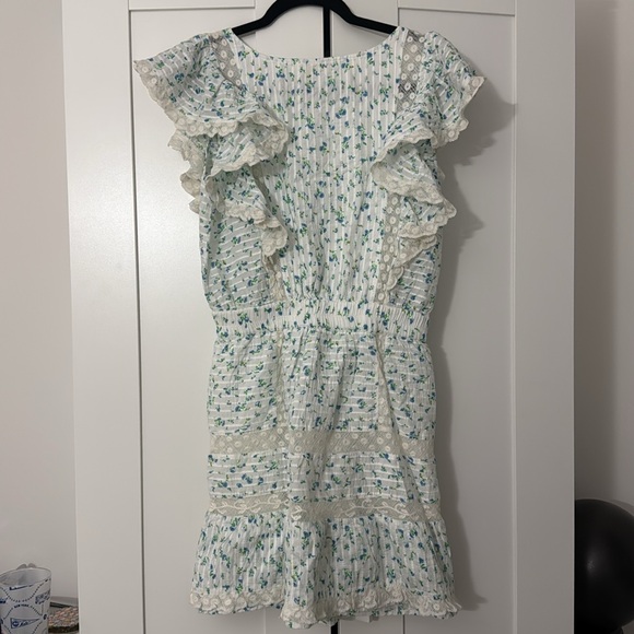 LoveShackFancy Floral Ruffle Mini Dress - Picture 3 of 4